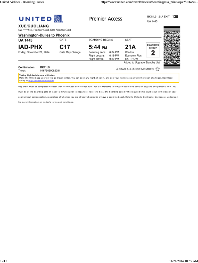 How To Print A Boarding Pass For United Airlines?